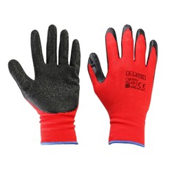 Rękawice robocze dla mechaników, nylonowe, powlekane lateksem, r. 10