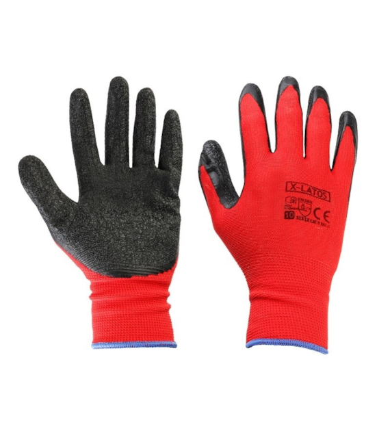 Gants de travail pour mécaniciens, nylon, enduits de latex, T10