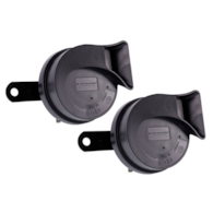 Klaxon 12V, 118 dB, deux tonalités, type à vis sans fin, diam.  80 mm, latéral, homologation E9, 2 pcs