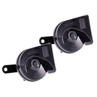 Klaxon 12V, 118 dB, deux tonalités, type à vis sans fin, diam. 85 mm, droit, homologation E9, 2 pcs