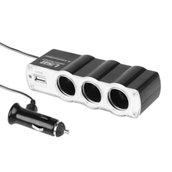 Rozgałęziacz zapalniczki potrójny 12/24V z USB