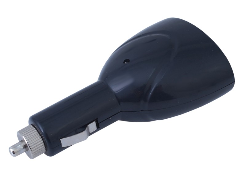 Charger/adapter for cigarette lighter 12/24V, 2x USB 1000 mA + EURO socket