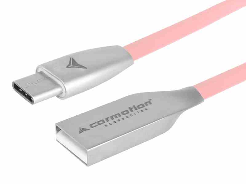 Kabel do ładowania i synchronizacji, 120 cm, USB > USB-C, różowy