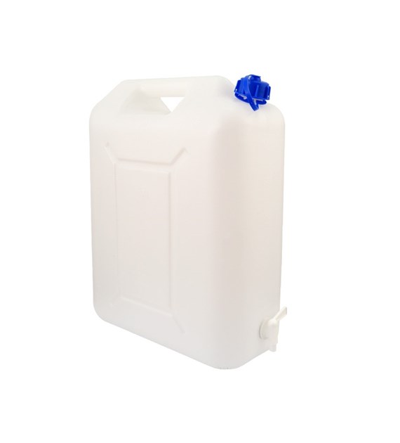 Water jerrycan 20L with plastic valve