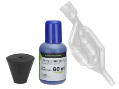 Tester szczelności uszczelki głowicy CO2 + płyn reakcyjny 50ml + adapter 25-55mm