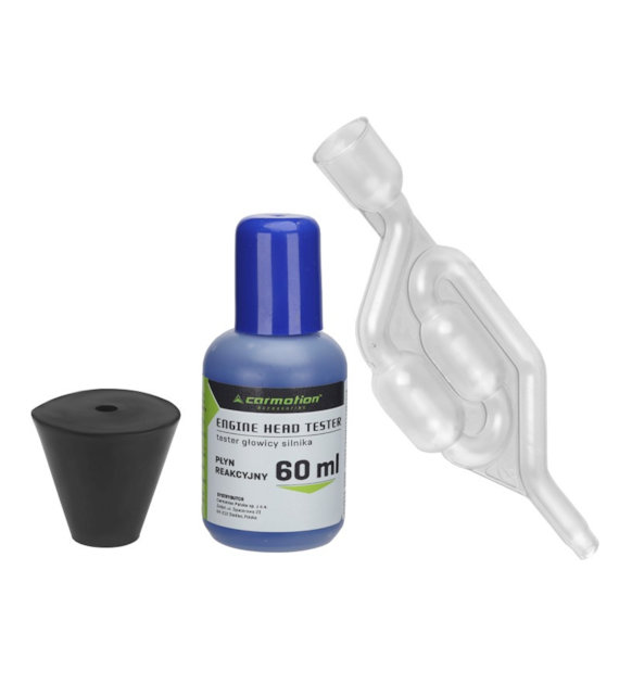 Tester szczelności uszczelki głowicy CO2 + płyn reakcyjny 50ml + adapter 25-55mm