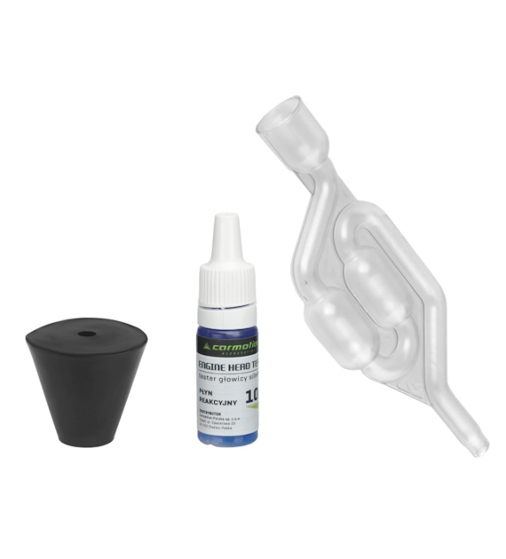 CO2-Kopfdichtungs-Lecktester + Reaktionsflüssigkeit  10 ml + 25-55-mm-Adapter