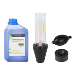 Testeur d'étanchéité de joint de culasse CO2 + 500ml de fluide de réaction + pompe d'aspiration des gaz du circuit de refroidissement + tube de mesure d'étanchéité