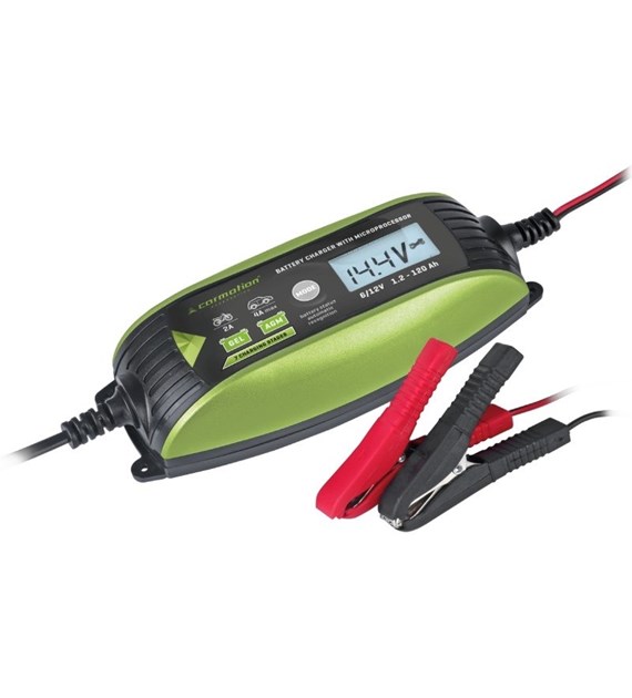 Gleichrichter mit Mikroprozessor für Batterien 6V/12V - 2A/4A, 1,2-120 Ah, IP65