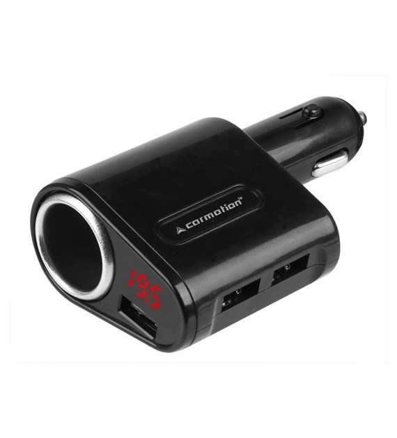 Charger USB 5A Max, x3 with 8-30V voltmeter and max 120W EURO socket