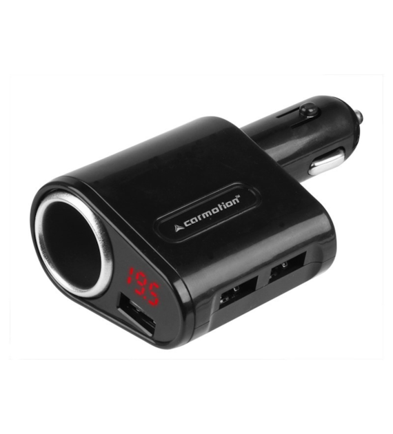 Ladegerät, 3x USB, 5A Max mit 8-30V Voltmeter und EURO Steckdose max 120W