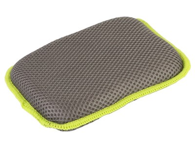 Mesh-covered sponge for stubborn dirt and insect residue, 16x12x2 cm
