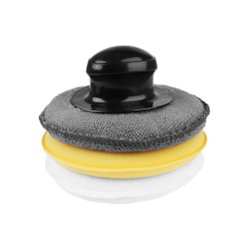 Gąbka - aplikator obszyty mikrofibrą z uchwytem rzepowym, śr. 12,5 cm, 3 szt.