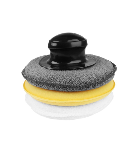 Jeu d'éponges - applicateurs avec poignée bande auto-agrippante, diam. 12,5 cm, 3 pcs.