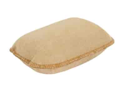 Natural chamois-covered sponge, 4x8x12 cm