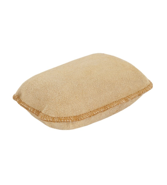 Natural chamois-covered sponge, 4x8x12 cm