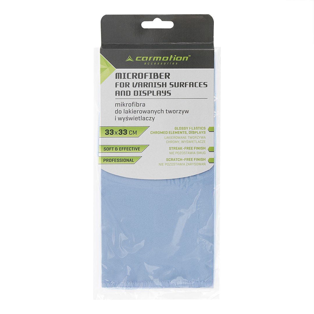 Microfiber cloth for varnished plastics and displays, 33x33 cm, Professional