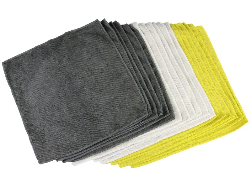 Universal microfiber cloths, 30x30 cm, 18 pcs