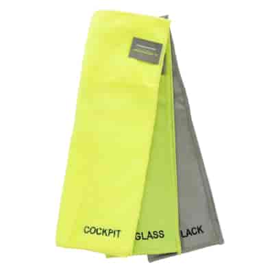 Chiffons en microfibre multi-usages : vernis, verre, cockpit, 33x33 cm, 3 pcs