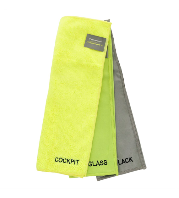 Chiffons en microfibre multi-usages : vernis, verre, cockpit, 33x33 cm, 3 pcs