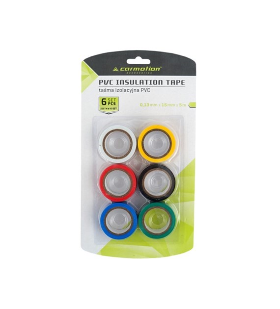 PVC-Isolierbänder 0,13 mm x 15 mm x 5 m, farbig, 6 Stk
