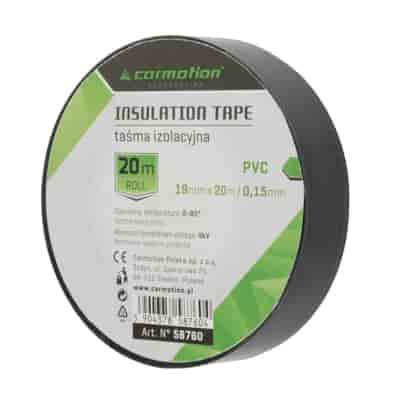 Insulating tape PVC 0.15mm x 19 mm x 20m black, 1 pc