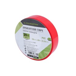 Taśma izolacyjna PVC 0,15 mm x 19 mm x 20 m, czerwona, 1 szt.