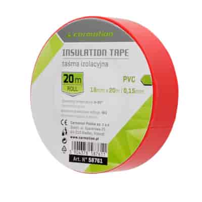 Insulating tape PVC 0.15mm x 19 mm x 20m red, 1 pc