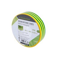 Taśma izolacyjna PVC 0,15 mm x 19 mmx 20 m, zielono-żółta, 1 szt.