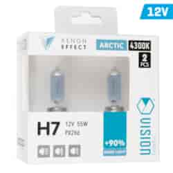 Żarówki VISION arctic white H7 12V 55W PX26d +90%, 2 szt.
