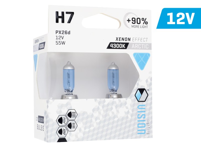 Ampoules VISION blanc arctique H7 12V 55W PX26d U E4 + 90%, 2 pcs