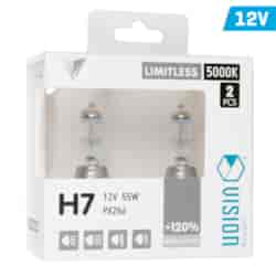 Żarówki VISION limitless white H7 12V 55W PX26d U E4 +120%, 2 szt.