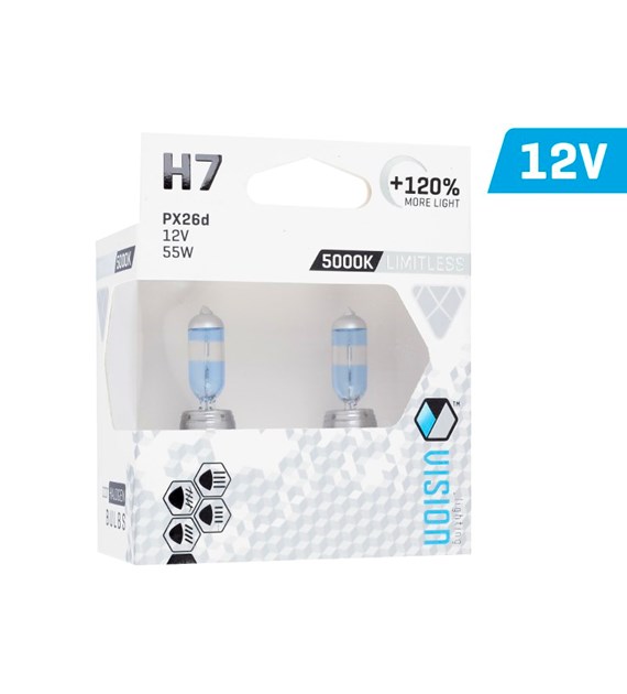 Ampoules VISION limitless white H7 12V 55W PX26d U E4 + 120%, 2 pcs