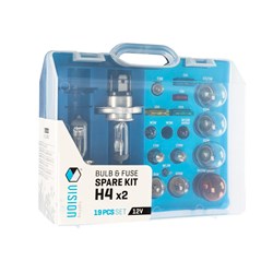 Coffret de secours ampoule VISION 2x H4 12V + 17 éléments