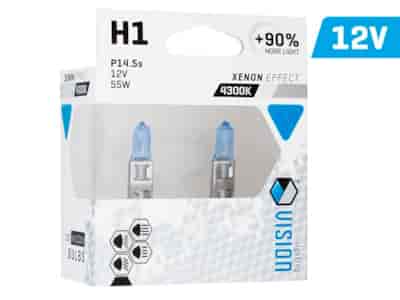 Bulbs VISION arctic white H1 12V 55W P14,5s U E4 + 90%, 2 pcs