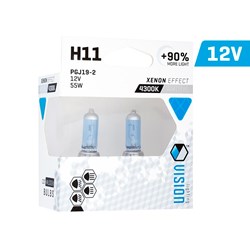 Żarówki VISION arctic white H11 12V 55W PGJ19-2 U E4 +90%, 2 szt.