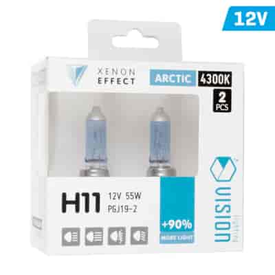 Glühlampen VISION arctic white H11 12V 55W PGJ19-2 U E4 +90%, 2 Stk