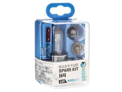 Coffret de secours ampoule VISION H4 12V / 8 éléments