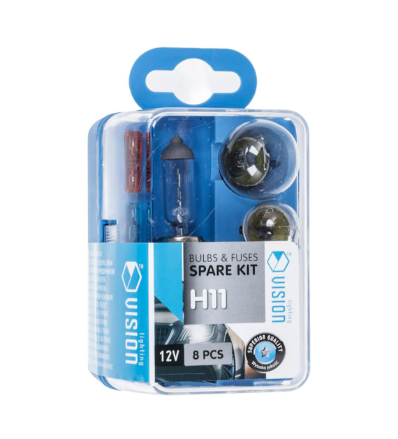 Coffret de secours ampoule VISION H11 12V / 8 éléments
