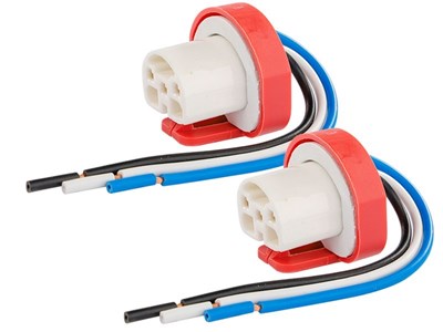 Bulb socket HB1/HB5 (9004/9007) straight, ceramic, 15cm cable, 2 pcs 