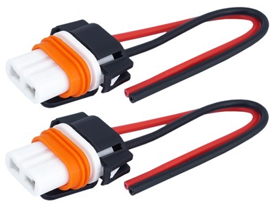 Bulb socket HB3 (9005), straight, ceramic, 15cm cable, 2 pcs