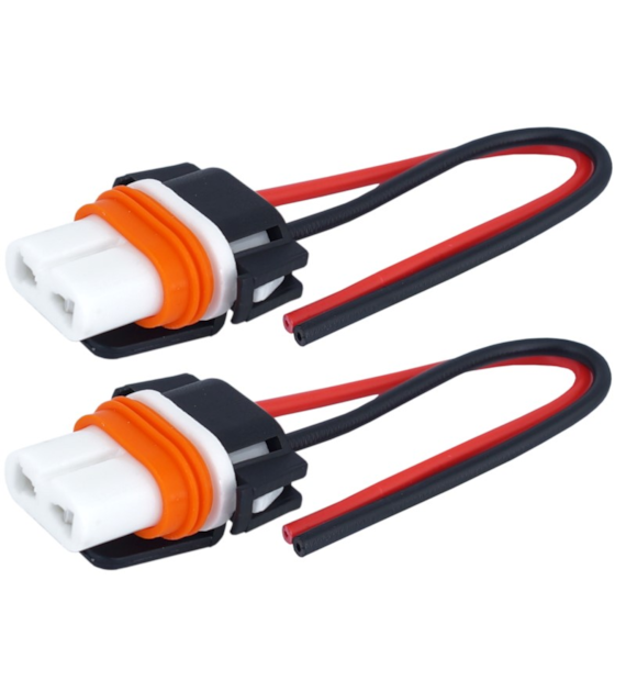 Lampenfassung HB4 (9006) gerade, Keramik, 15 cm Kabel, 2 Stk