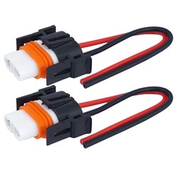 Gniazdo żarówki H8/H11, proste, ceramiczne, przewód 15 cm, 2 szt.