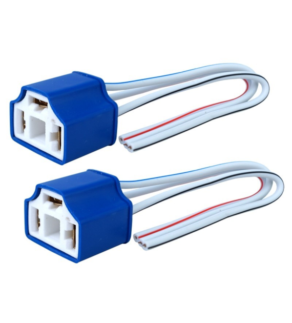 Douille d'ampoule H4, droite, céramique, câble 15 cm, 2 pcs