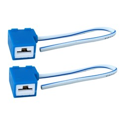 Bulb socket H1/H3, ceramic, 15cm cable, 2 pcs