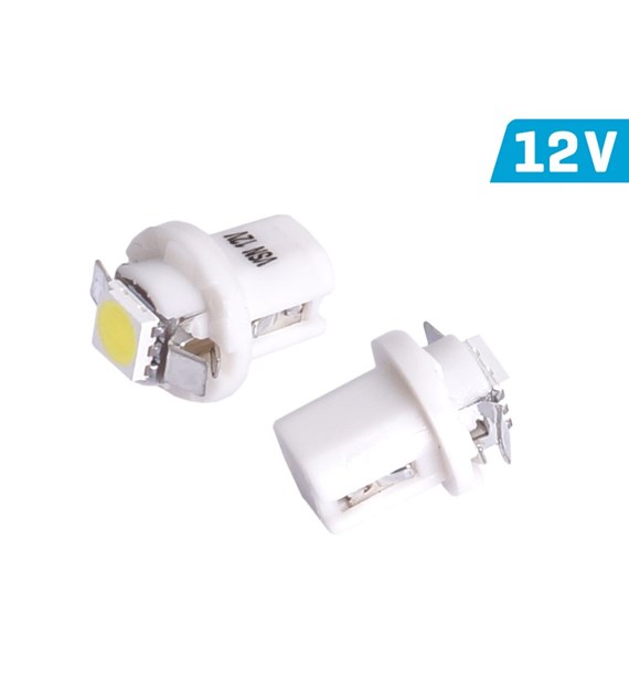 Bulb VISION T5 BAX B8.5d 12V 1x 5050 SMD LED, white, 2 pcs 
