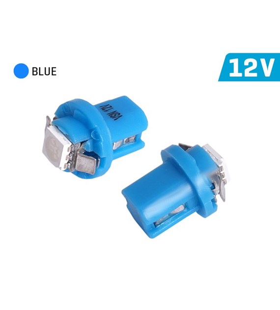 Bulb VISION T5 BAX B8.5d 12V 1x 5050 SMD LED, blue, 2 pcs 