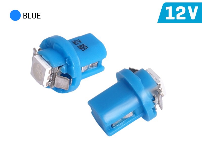 Żarówka VISION T5 /R5 BAX B8.5d 12V 1x 5050 SMD LED, niebieska, 2 szt.