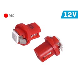 Żarówka VISION T5 BAX B8.5d 12V 1x 5050 SMD LED, czerwona, 2 szt.