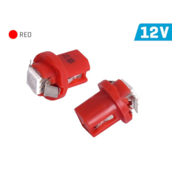 Żarówka VISION T5 BAX B8.5d 12V 1x 5050 SMD LED, czerwona, 2 szt.